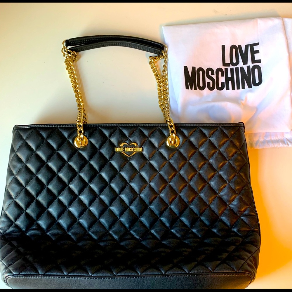 Love Moschino quilted leather tote